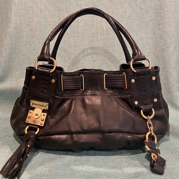 Vintage Juicy Couture Leather Shoulder Bag - Picture 1 of 11